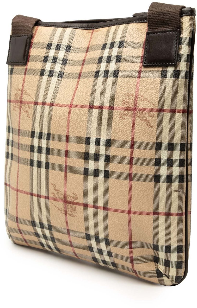 Burberry Haymarket Check Coated Canvas Crossbody Bruin