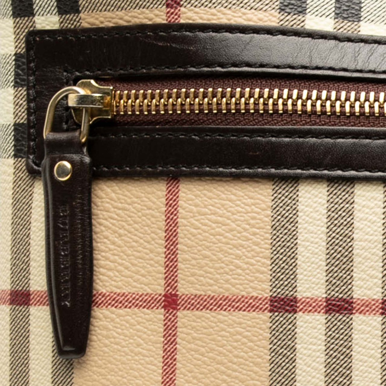 Burberry Haymarket Check Coated Canvas Crossbody Bruin