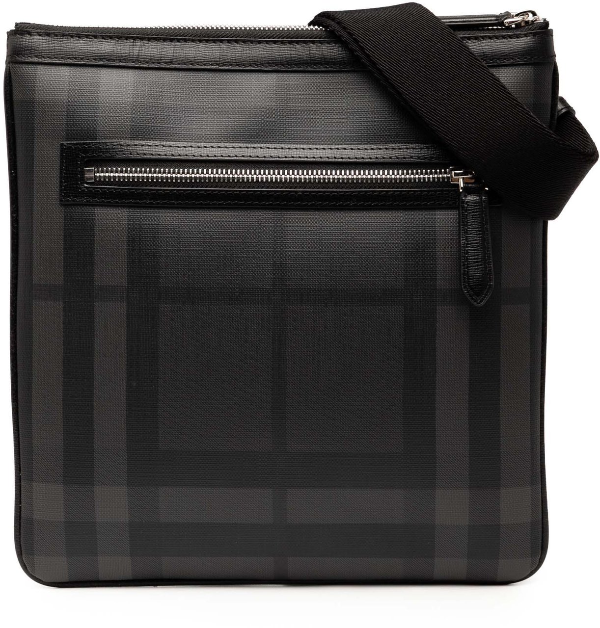 Burberry Smoke Check Coated Canvas Beckley Crossbody Bruin