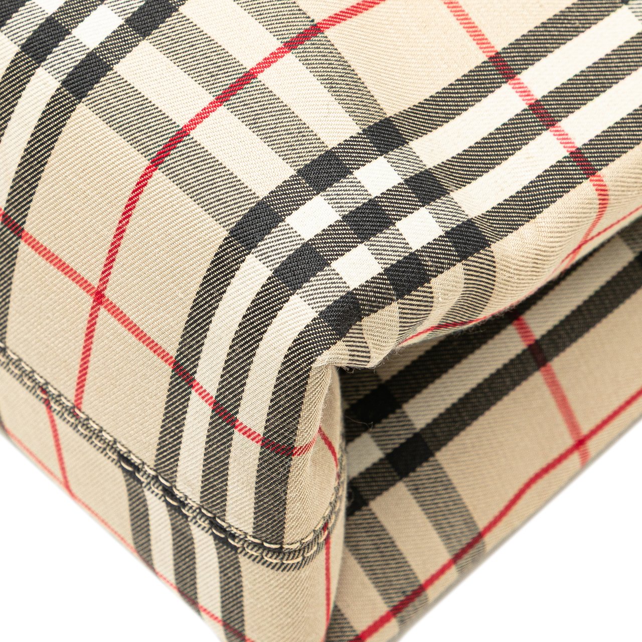 Burberry House Check Canvas Handbag Bruin