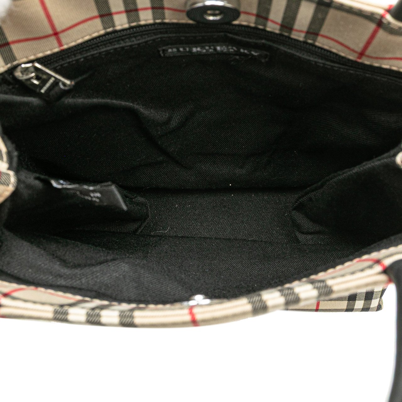 Burberry House Check Canvas Handbag Bruin