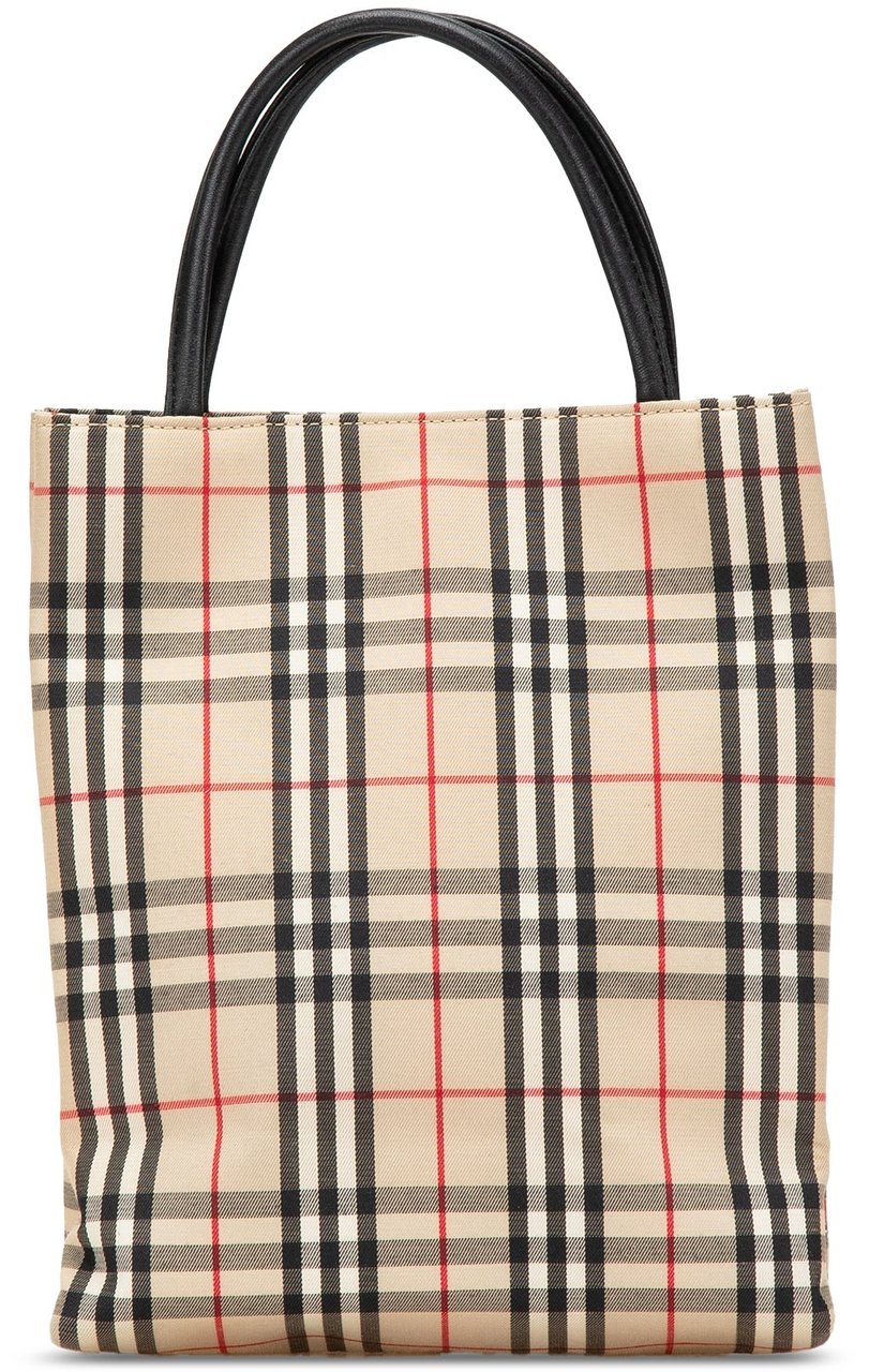 Burberry House Check Canvas Handbag Bruin