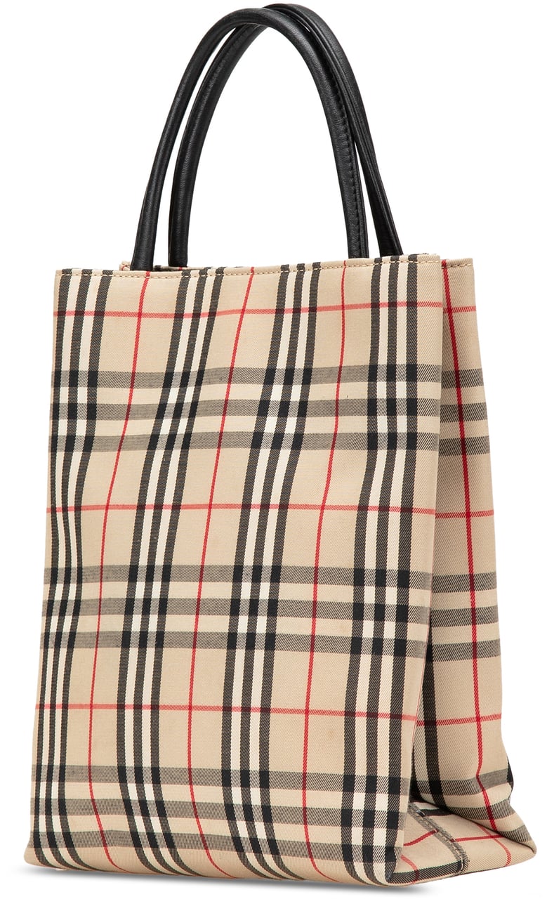 Burberry House Check Canvas Handbag Bruin