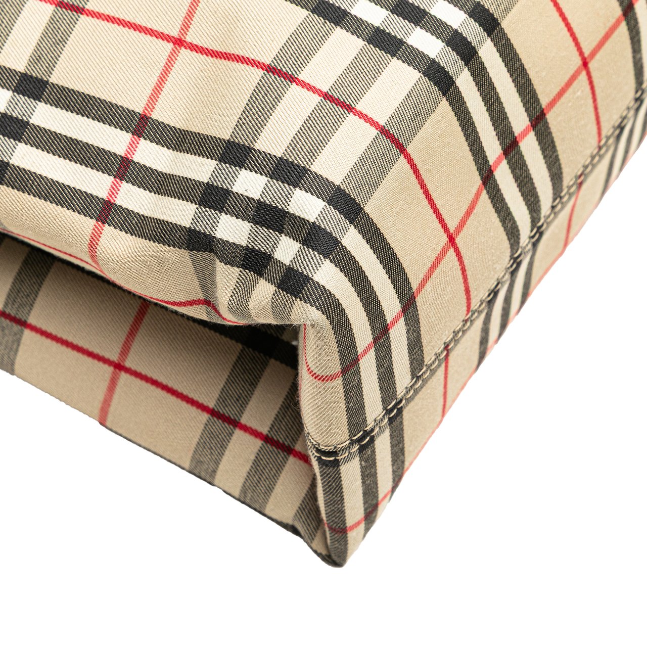 Burberry House Check Canvas Handbag Bruin