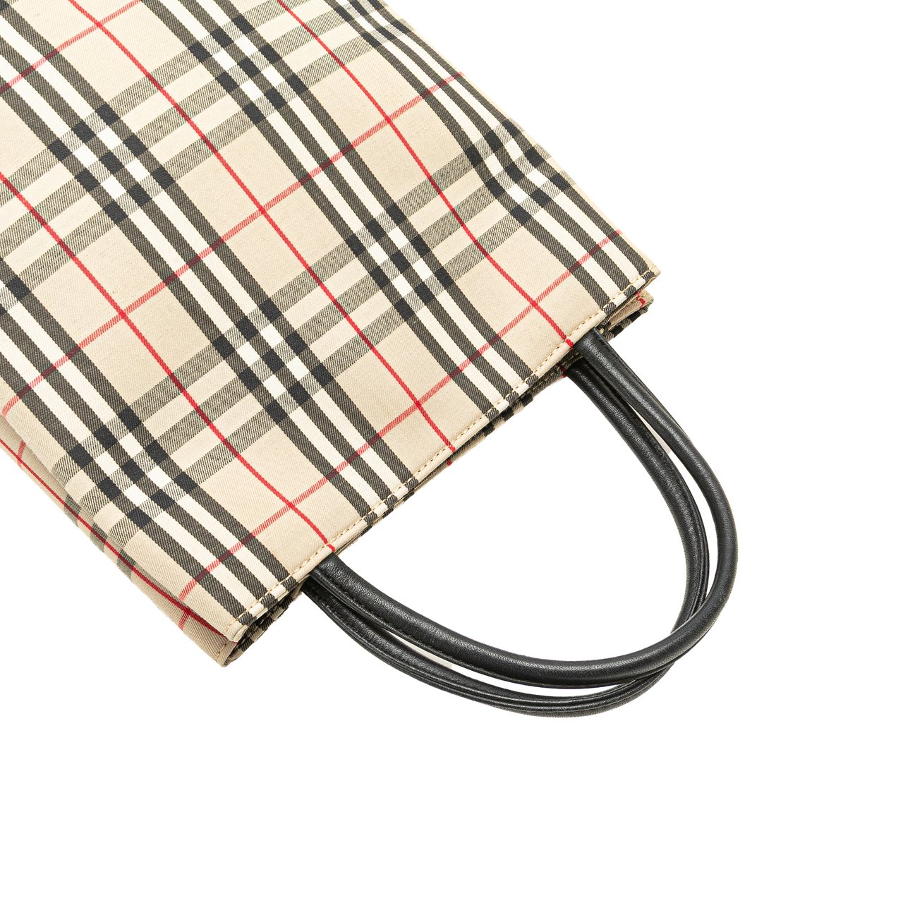 Burberry House Check Canvas Handbag Bruin
