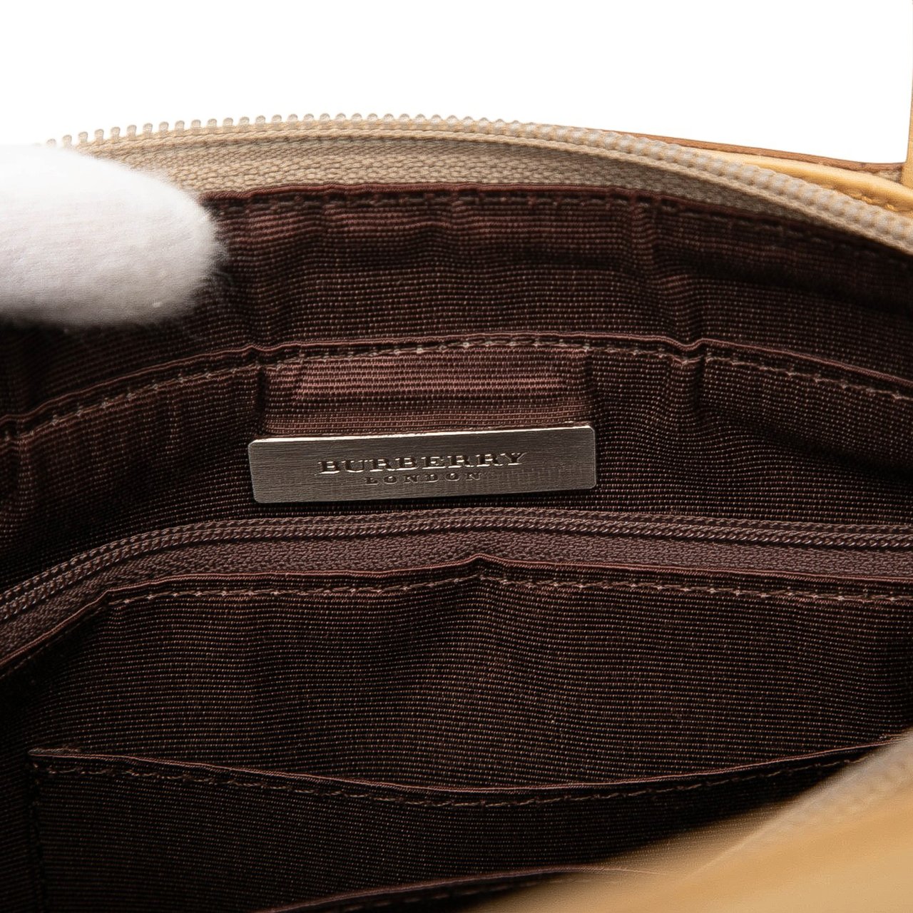 Burberry Leather and Suede Stitch Tote Bruin