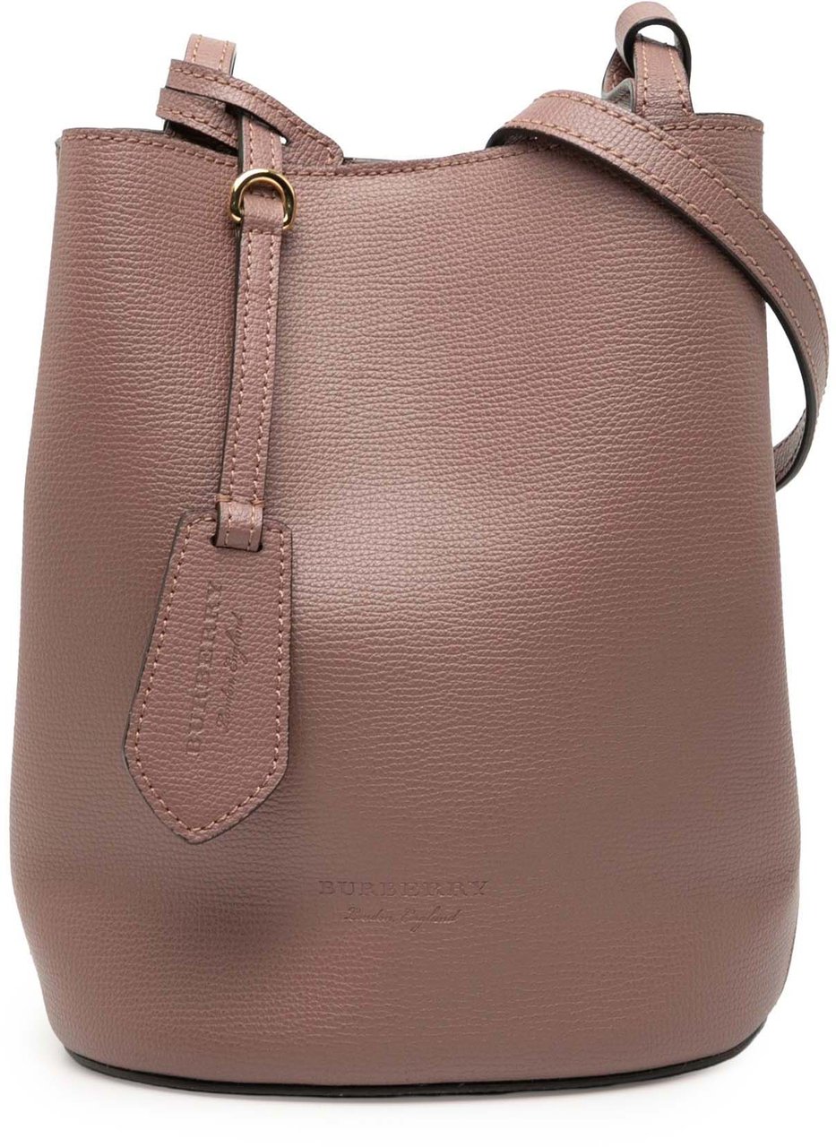 Burberry Leather Lorne Bucket Bag Roze