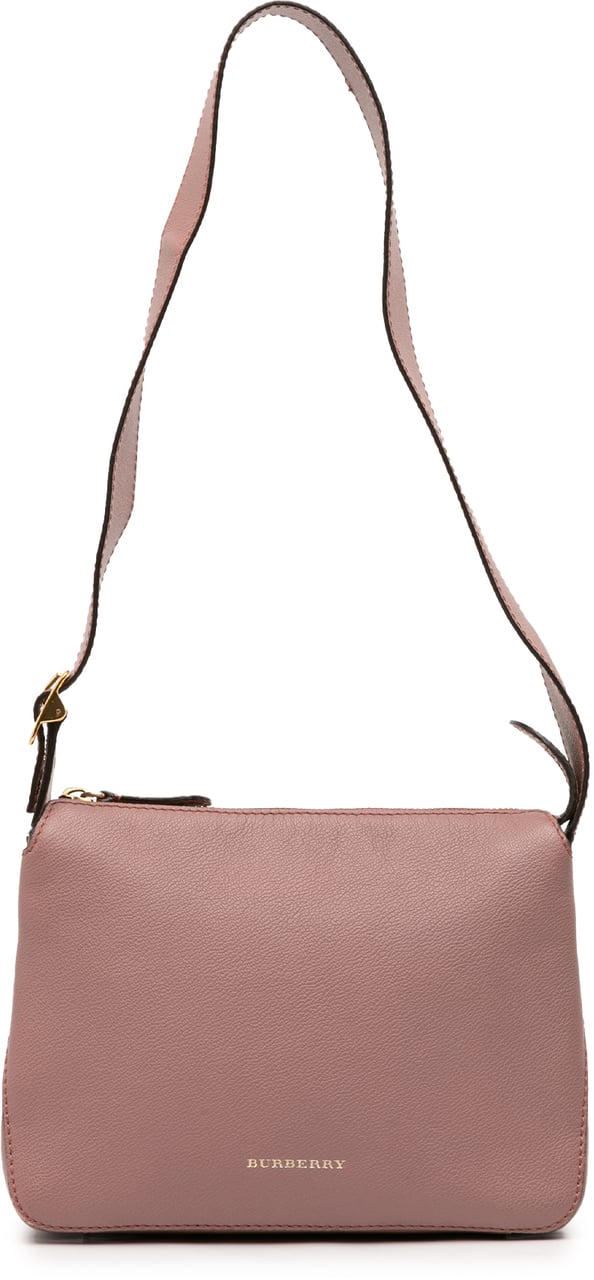 Burberry Small Grained Calfskin Helmsley Crossbody Roze