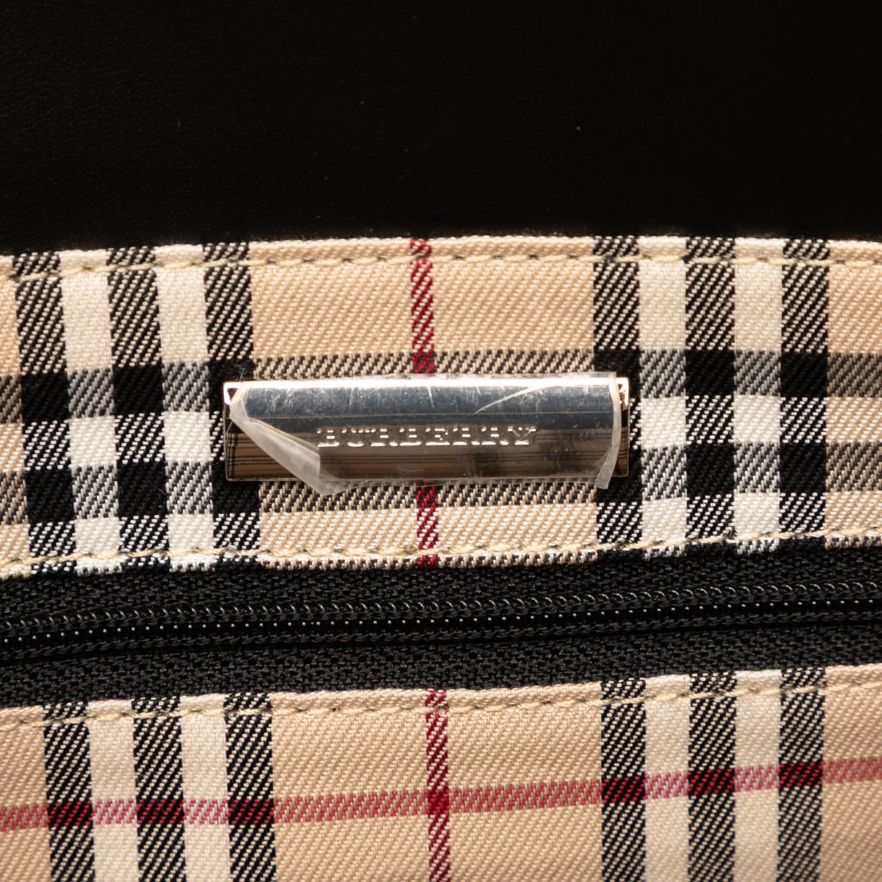 Burberry Leather Tote Zwart