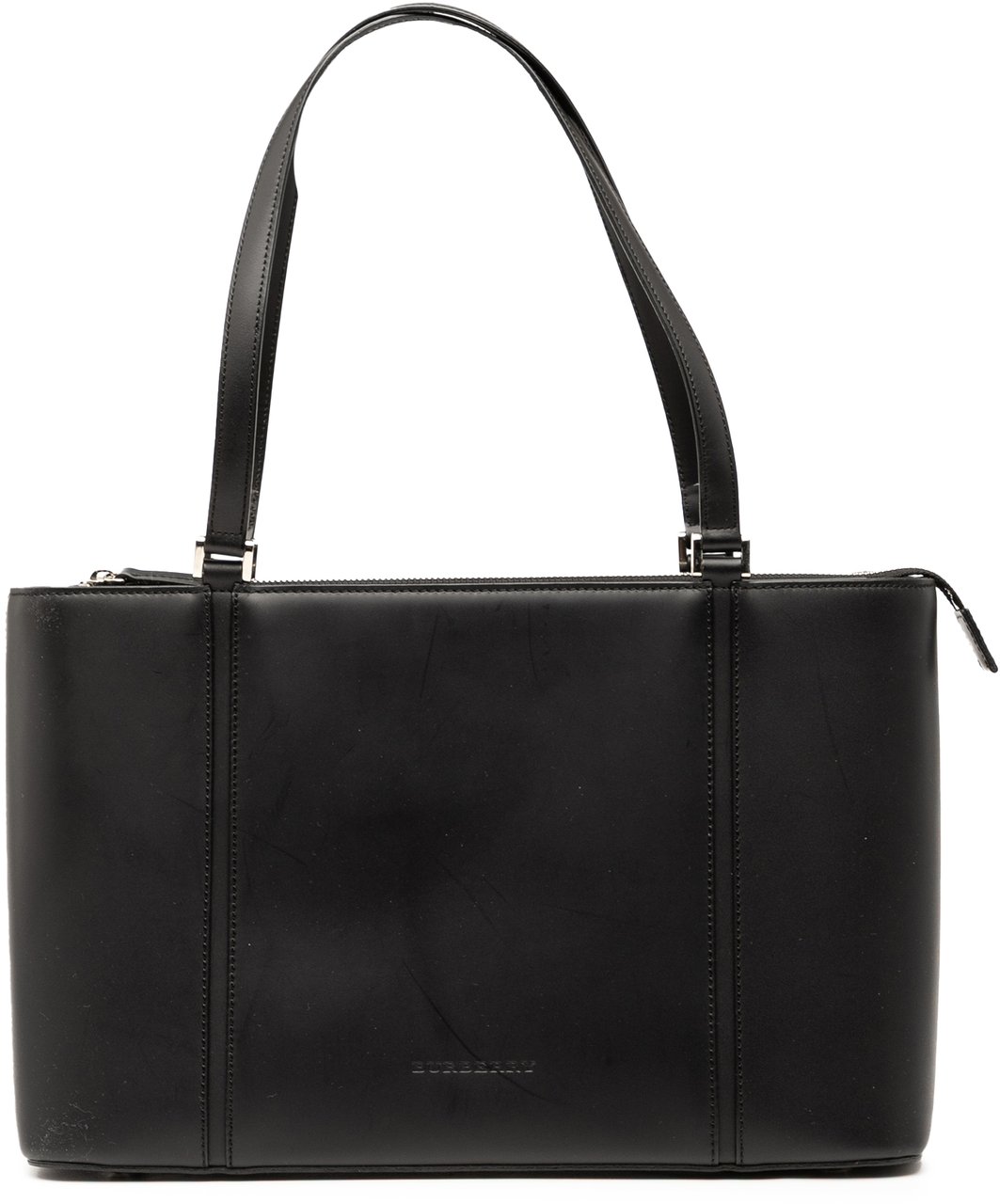 Burberry Leather Tote Zwart