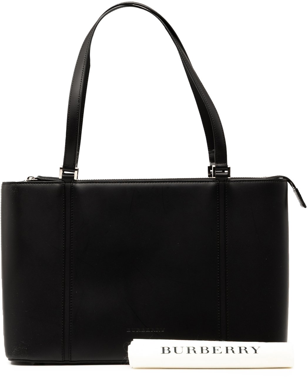 Burberry Leather Tote Zwart