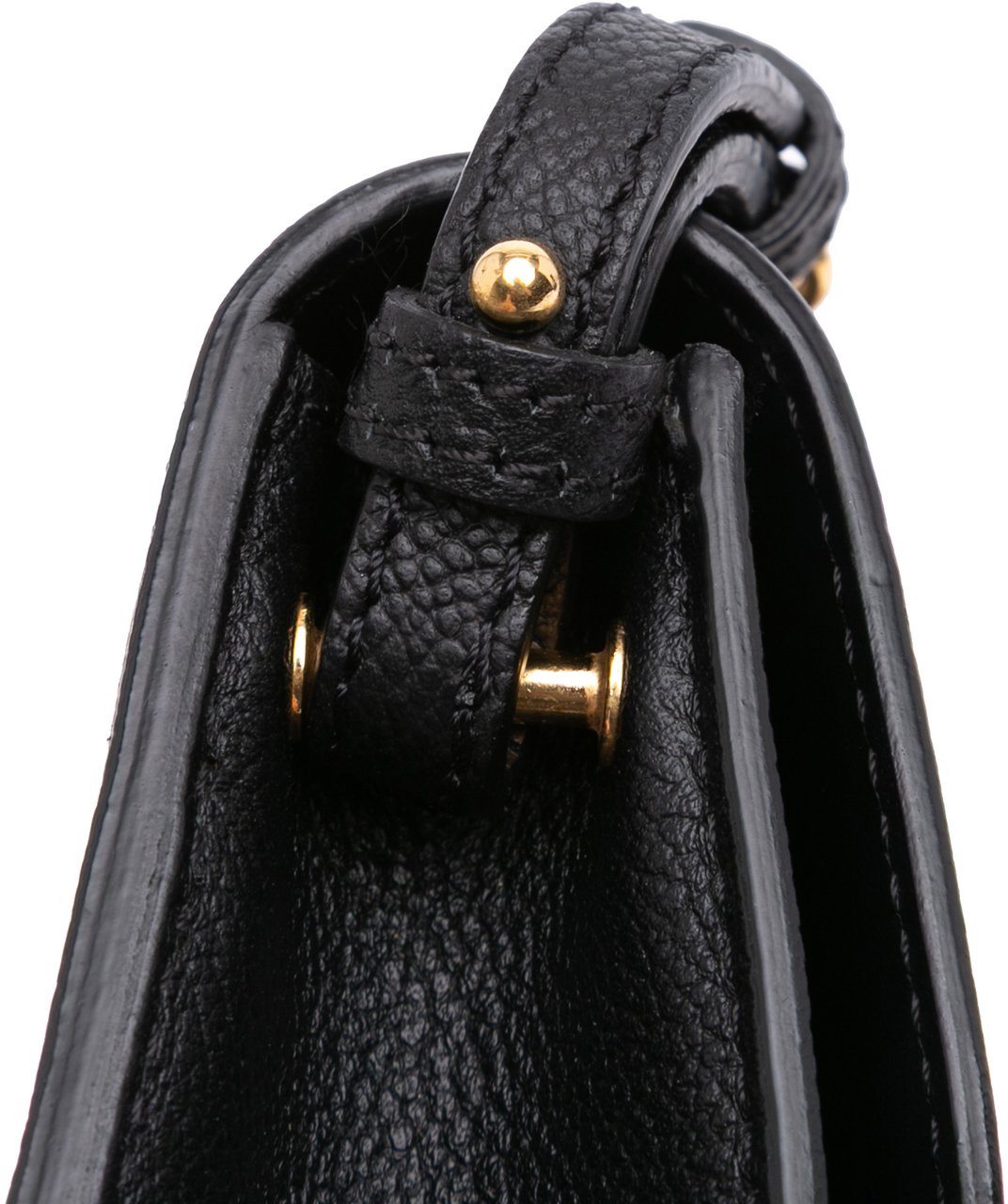 Burberry Mini Soft Grain Calfskin Buckle Crossbody Zwart