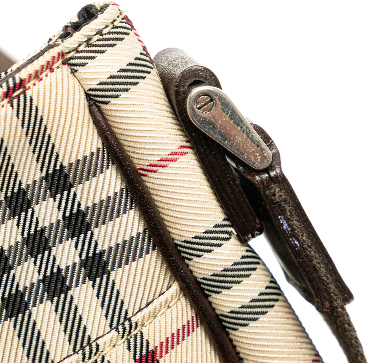 Burberry House Check Canvas Flap Crossbody Bruin