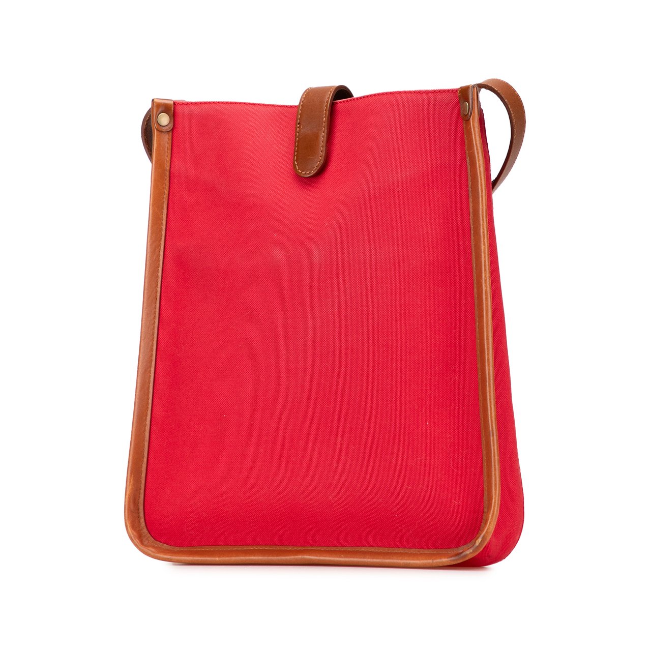 Burberry Supernova Check Trimmed Canvas Crossbody Rood