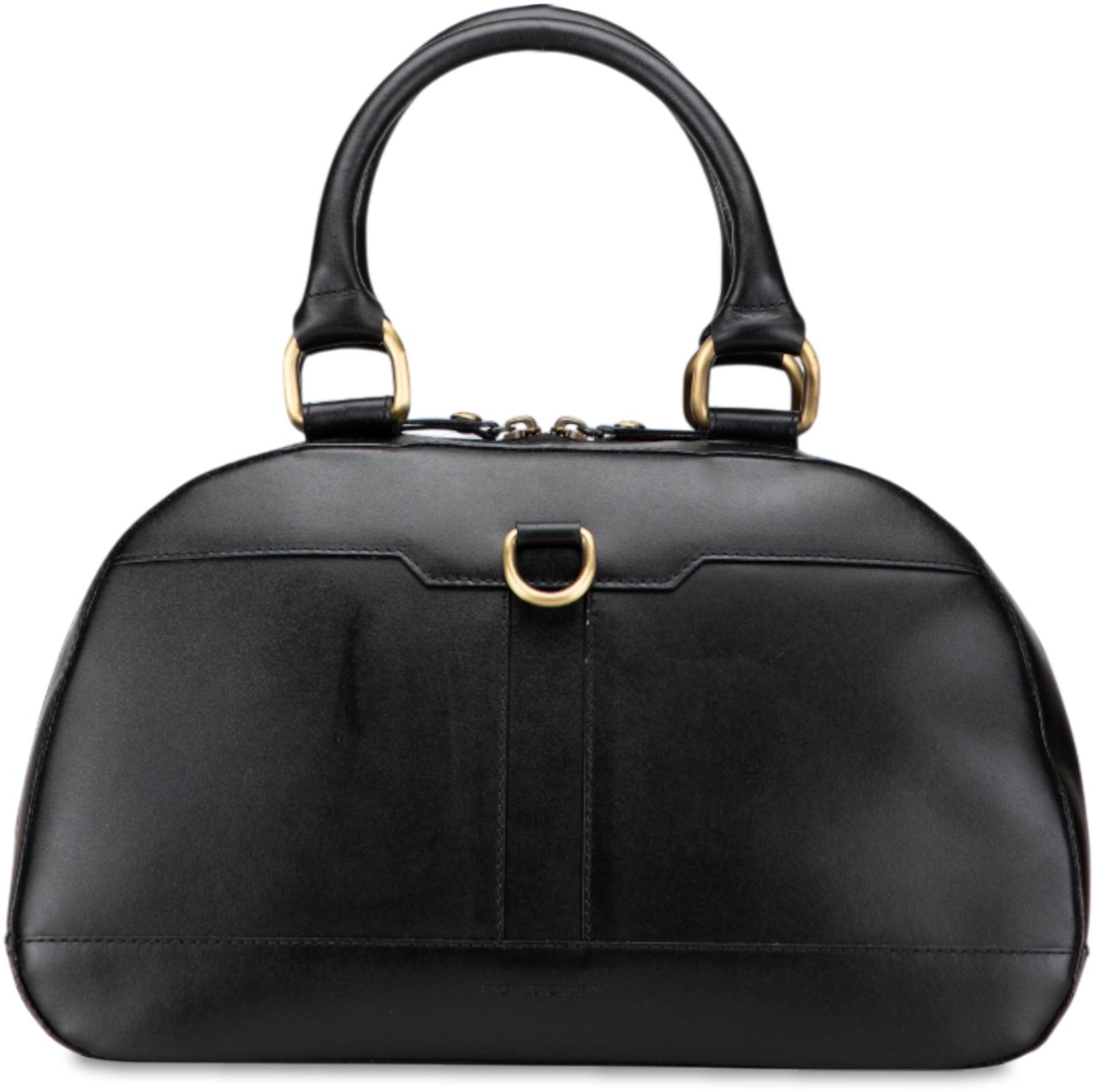 Burberry Medium Leather Dome Handbag Zwart