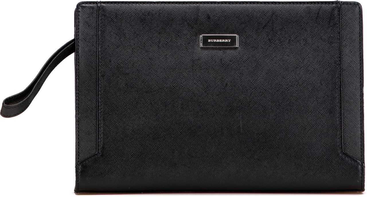 Burberry Leather Clutch Zwart