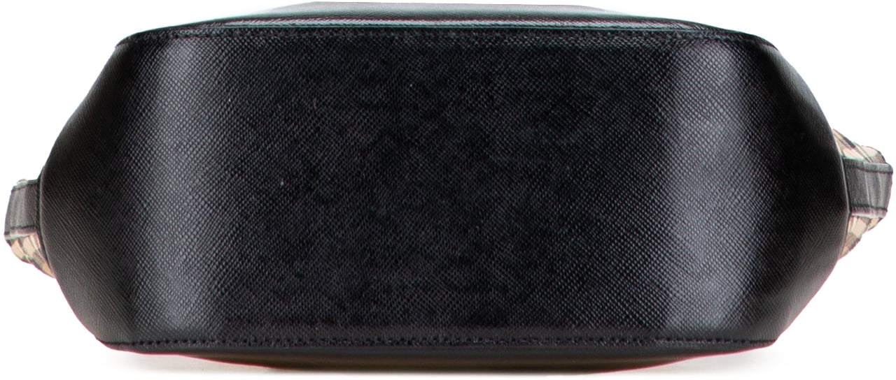 Burberry Haymarket Check Canvas Handbag Bruin