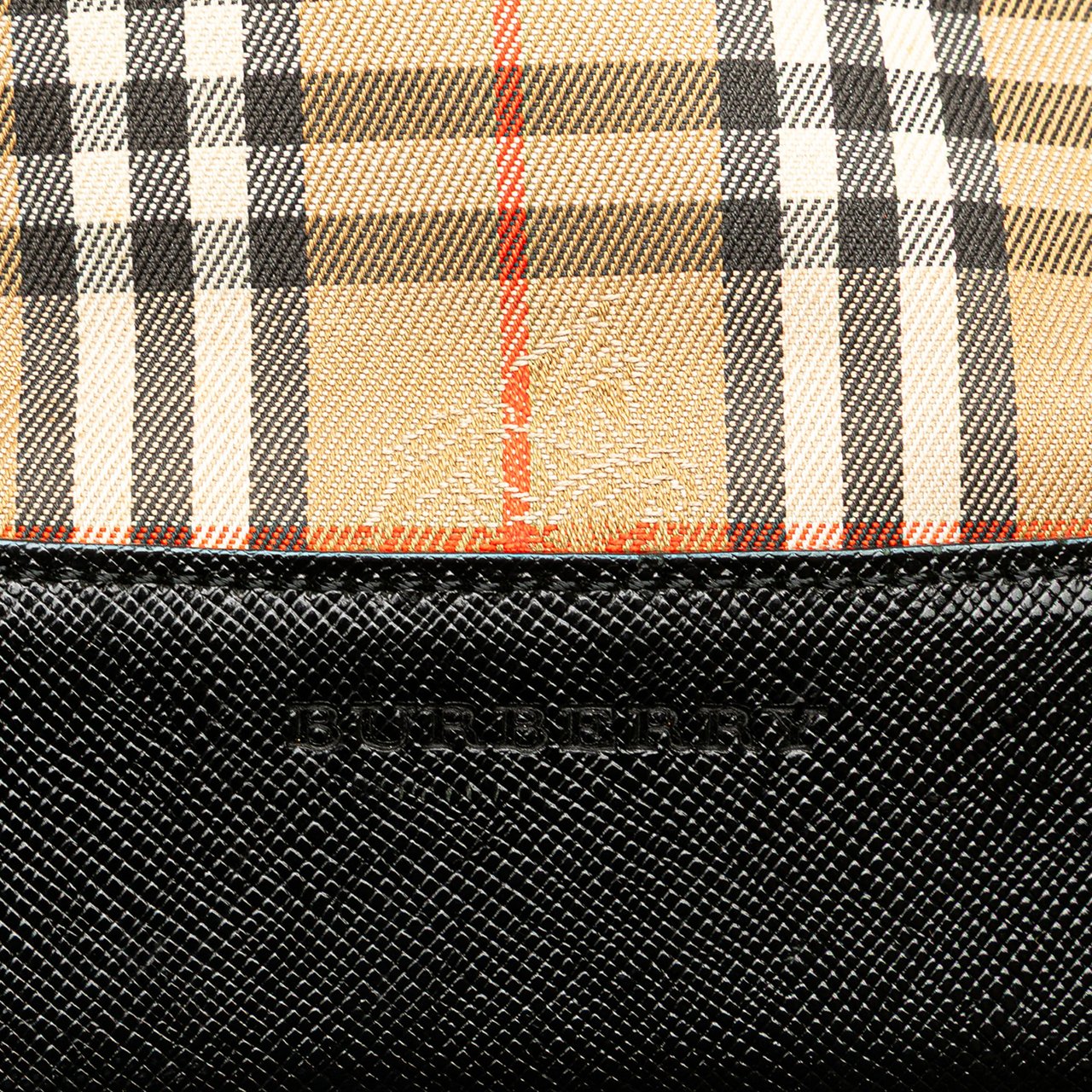 Burberry Haymarket Check Canvas Handbag Bruin