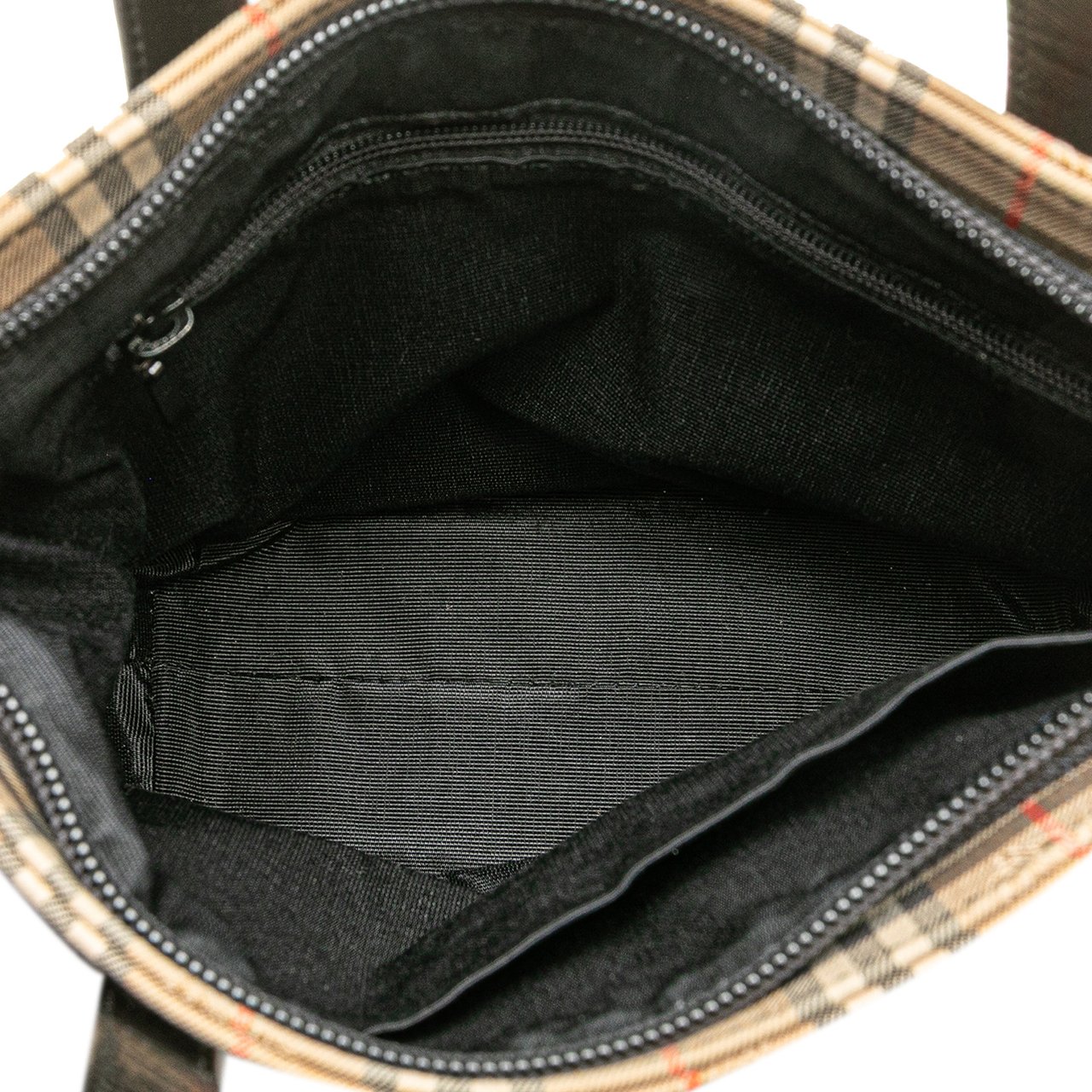 Burberry Haymarket Check Canvas Handbag Bruin