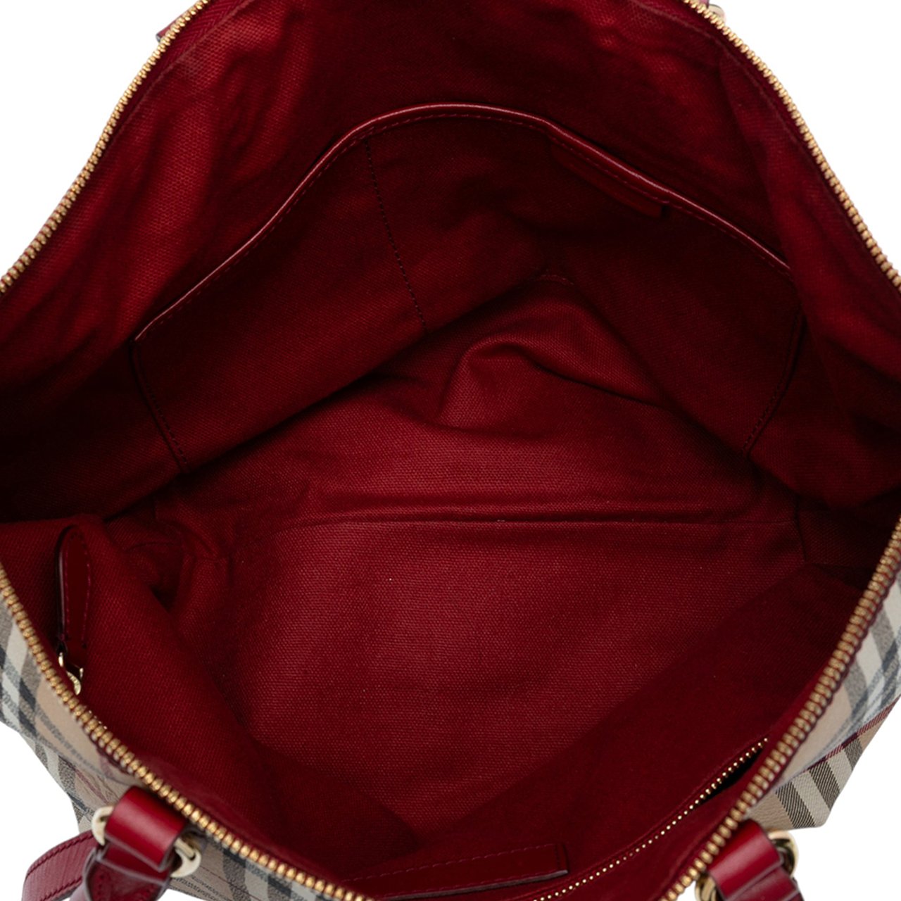 Burberry Small Haymarket Check Coated Canvas Salisbury Tote Bruin