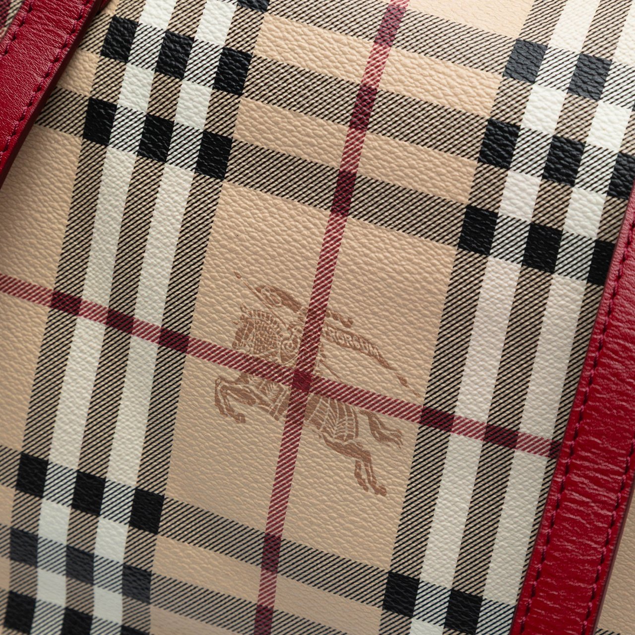 Burberry Small Haymarket Check Coated Canvas Salisbury Tote Bruin