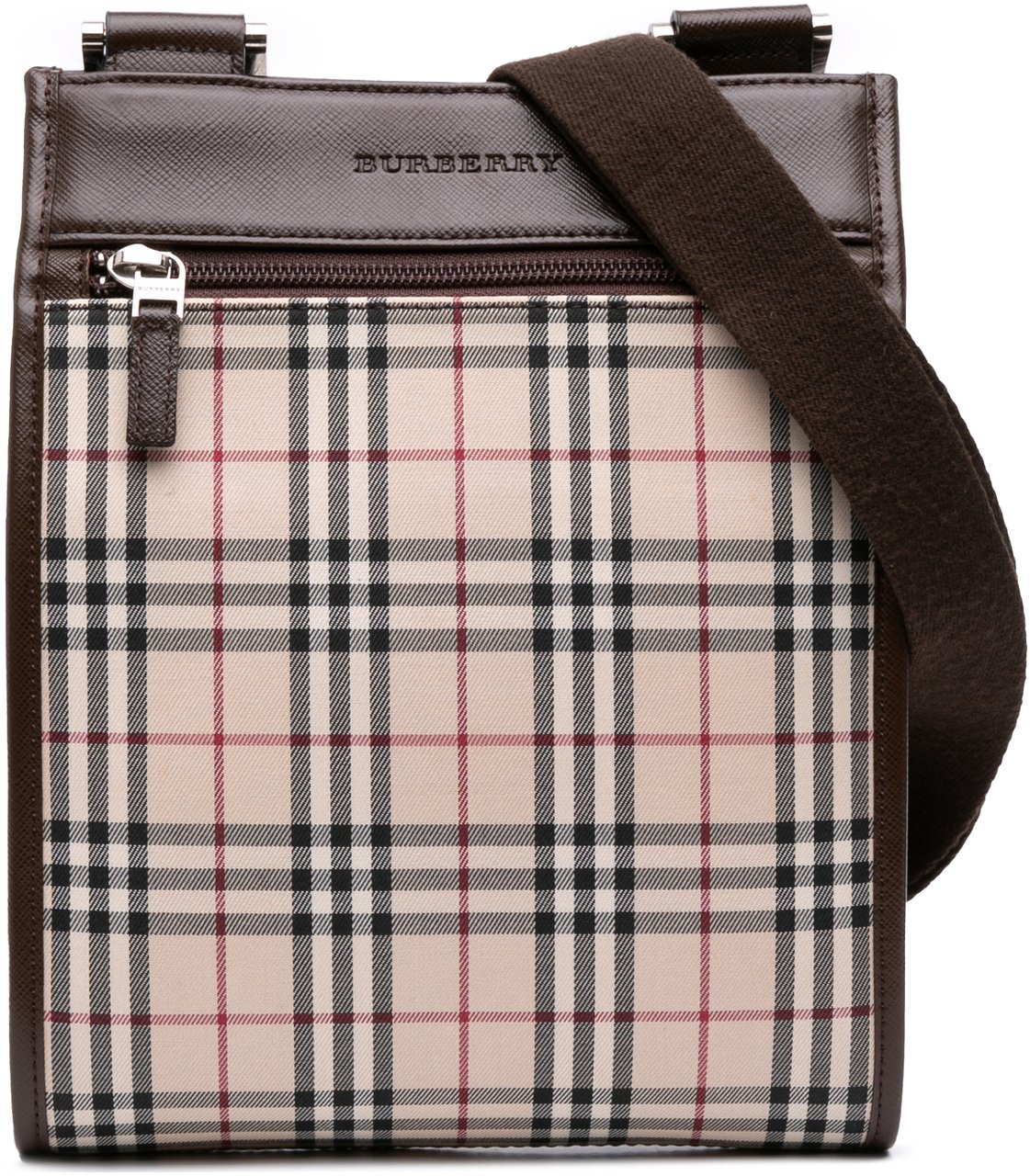 Burberry House Check Canvas Crossbody Bruin