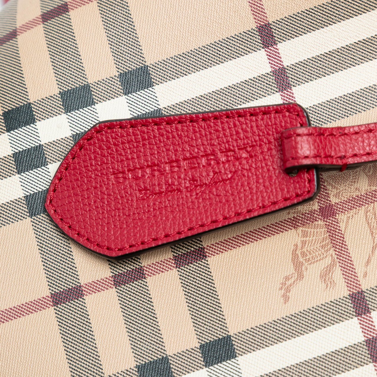 Burberry Haymarket Check Coated Canvas Lorne Bucket Bag Bruin