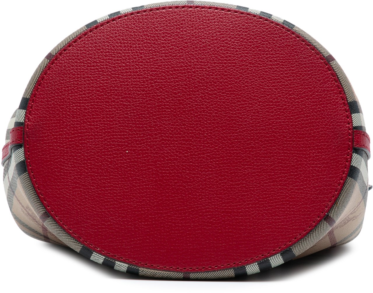 Burberry Haymarket Check Coated Canvas Lorne Bucket Bag Bruin