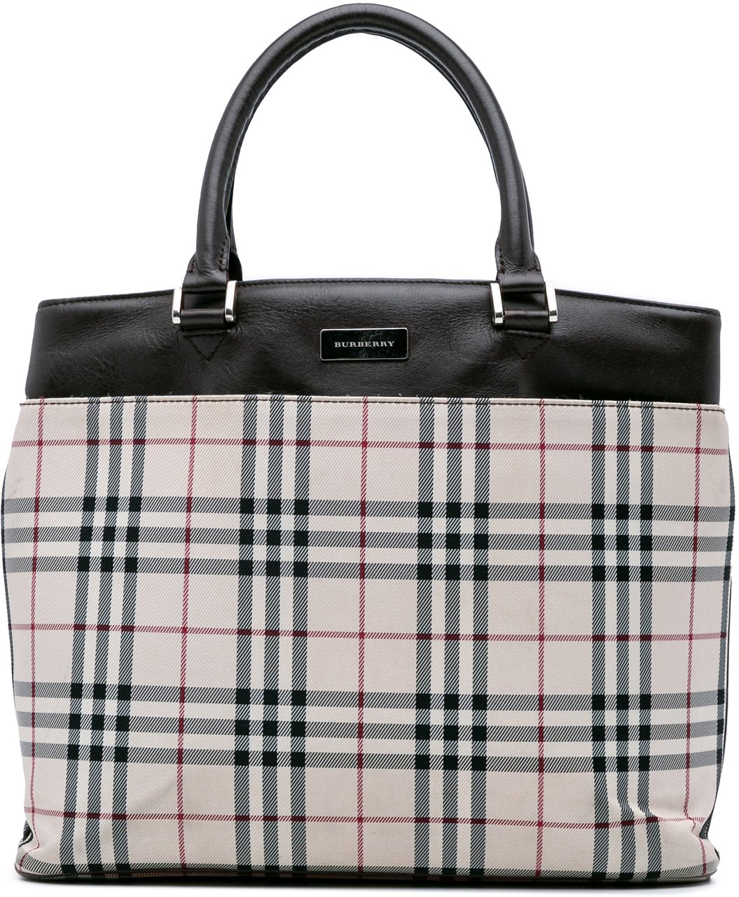 Burberry House Check Canvas Tote Bruin