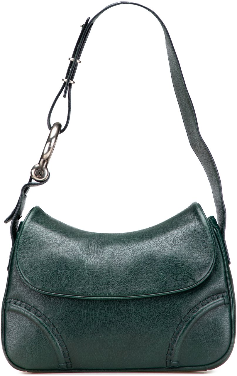 Burberry Leather Shoulder Bag Groen