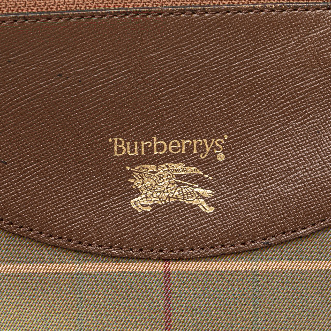 Burberry Vintage Check Canvas Crossbody Bruin