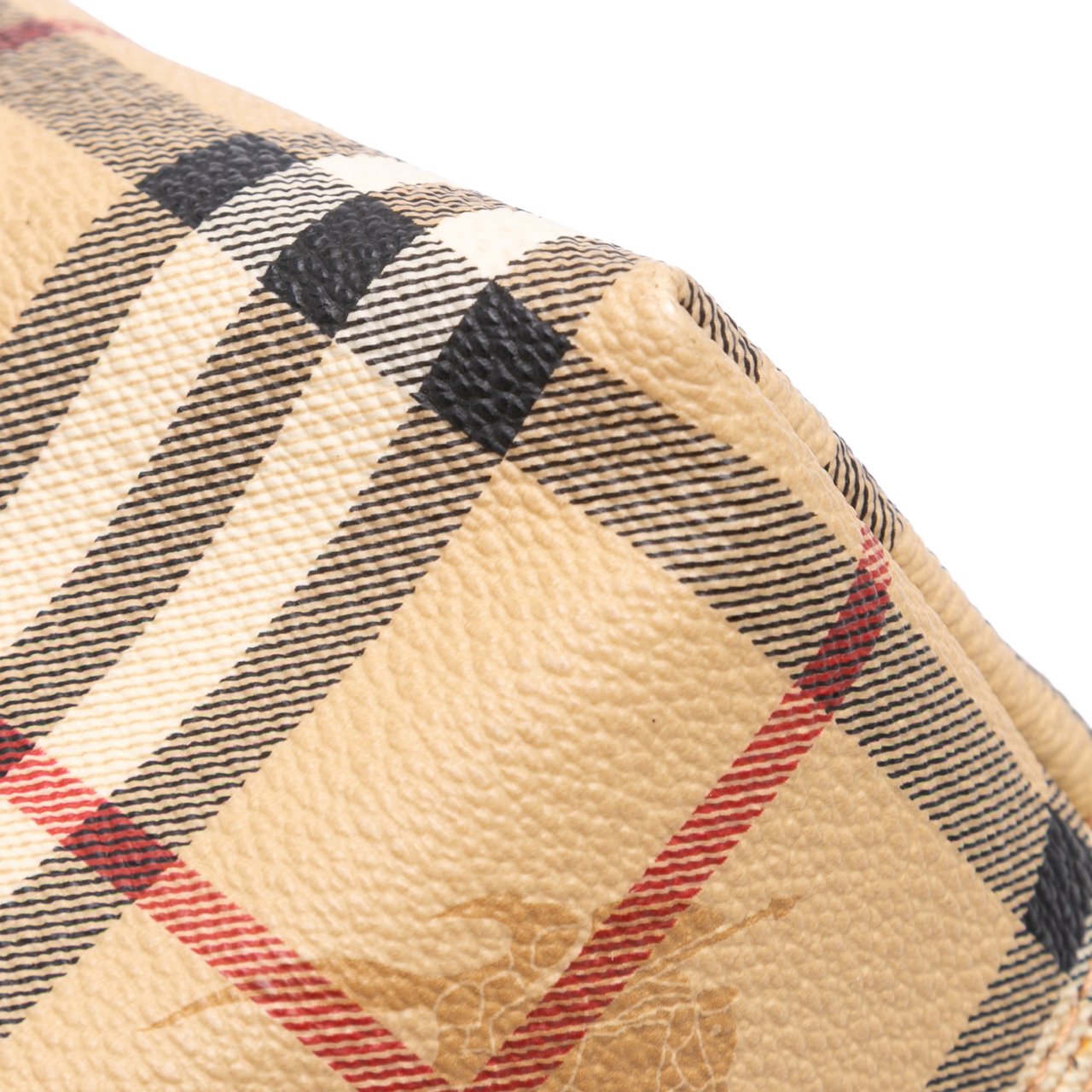 Burberry Haymarket Check Coated Canvas Tote Bruin