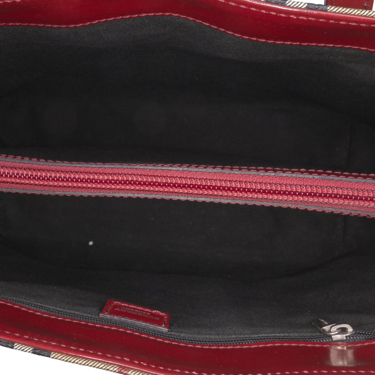 Burberry Haymarket Check Coated Canvas Tote Bruin
