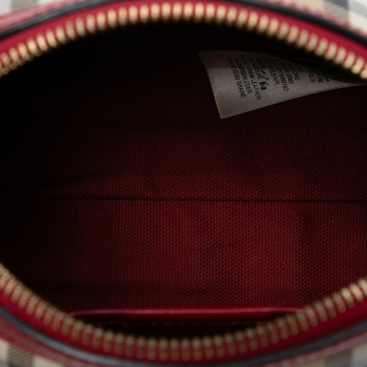 Burberry Mini Haymarket Check Coated Canvas Blaze Crossbody Bruin