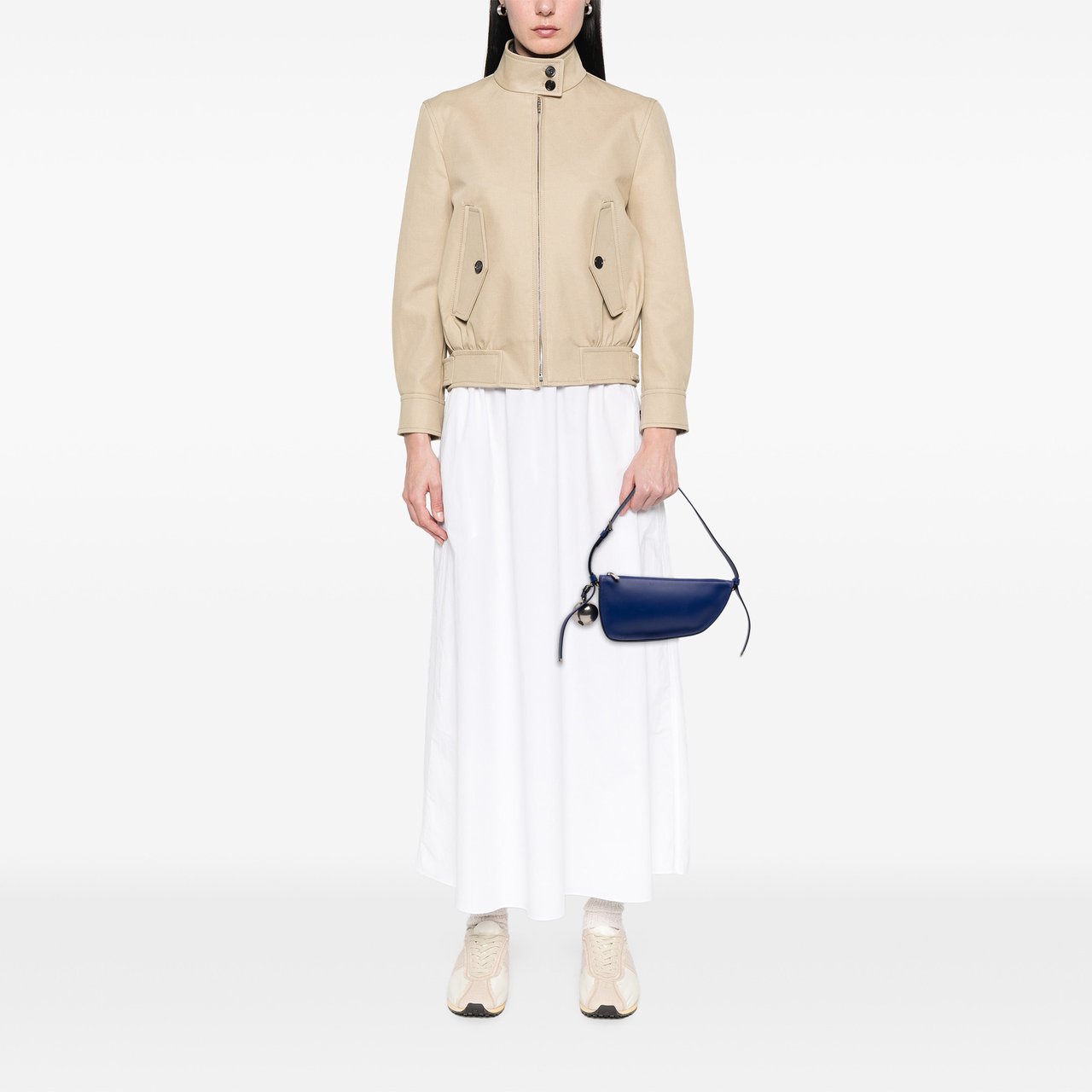 Burberry Mini Lambskin Shield Shoulder Bag Blauw