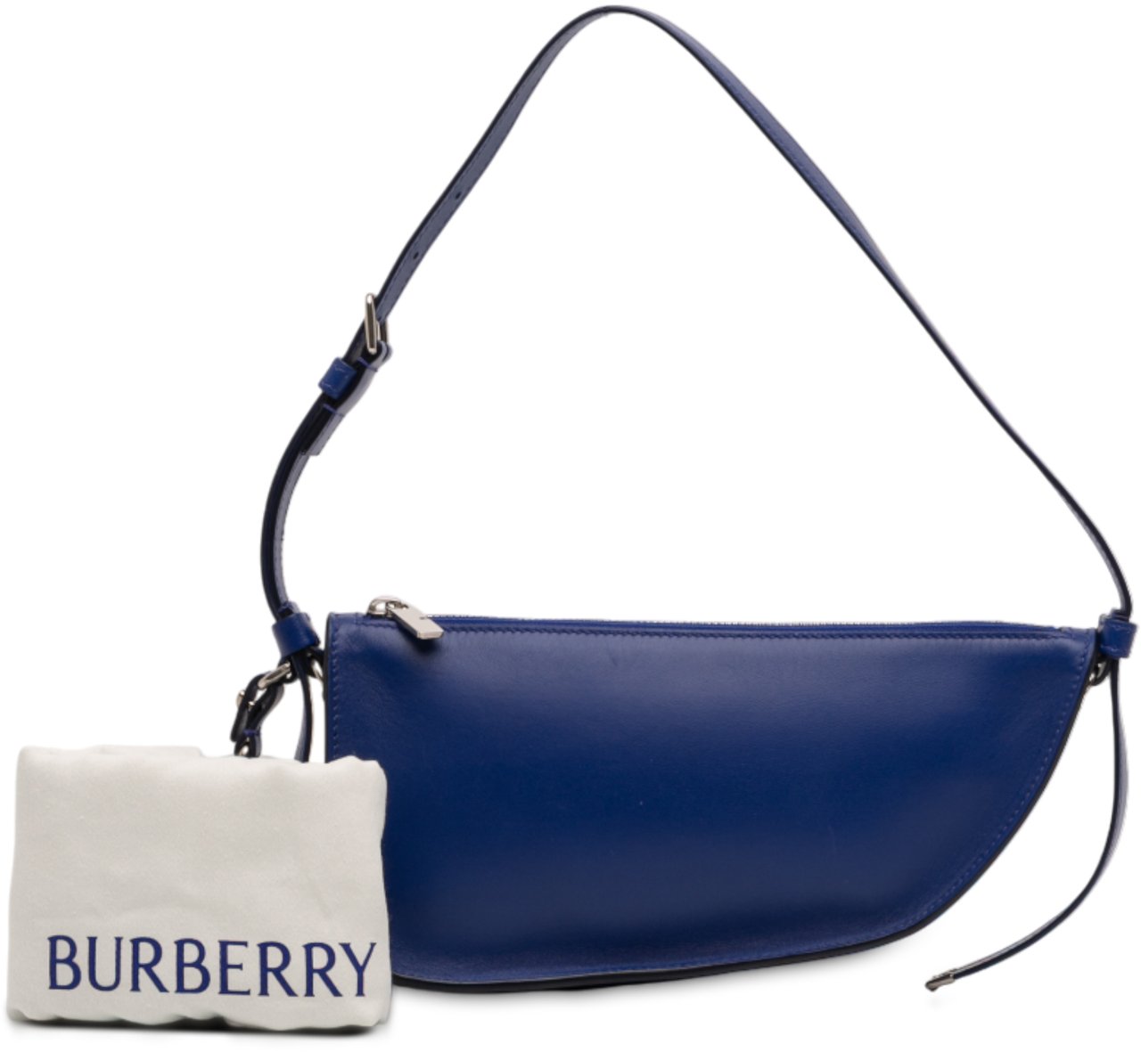 Burberry Mini Lambskin Shield Shoulder Bag Blauw