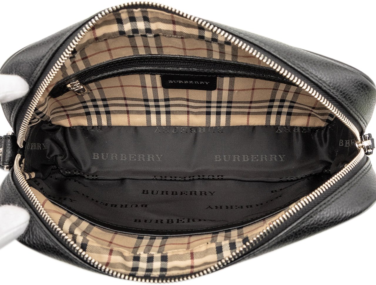 Burberry Leather Clutch Zwart