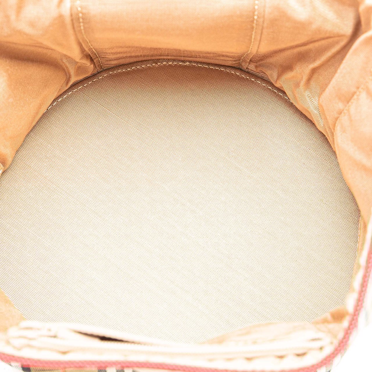 Burberry Haymarket Check Canvas Vanity Bag Bruin