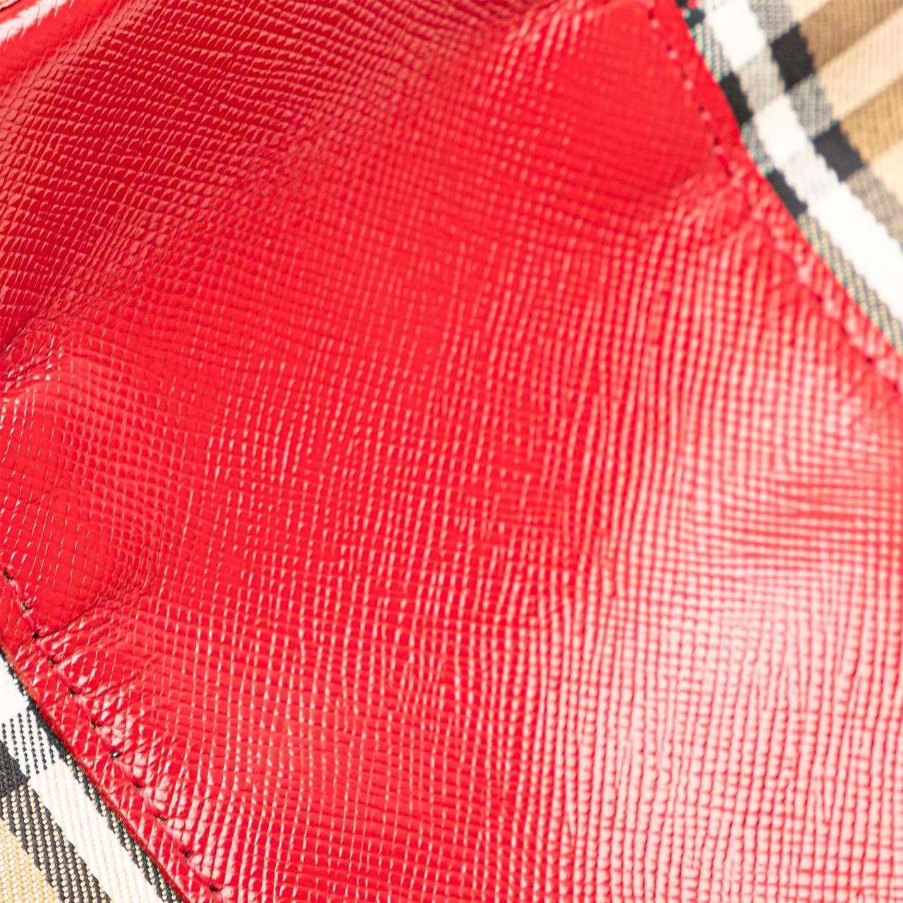 Burberry Haymarket Check Canvas Vanity Bag Bruin