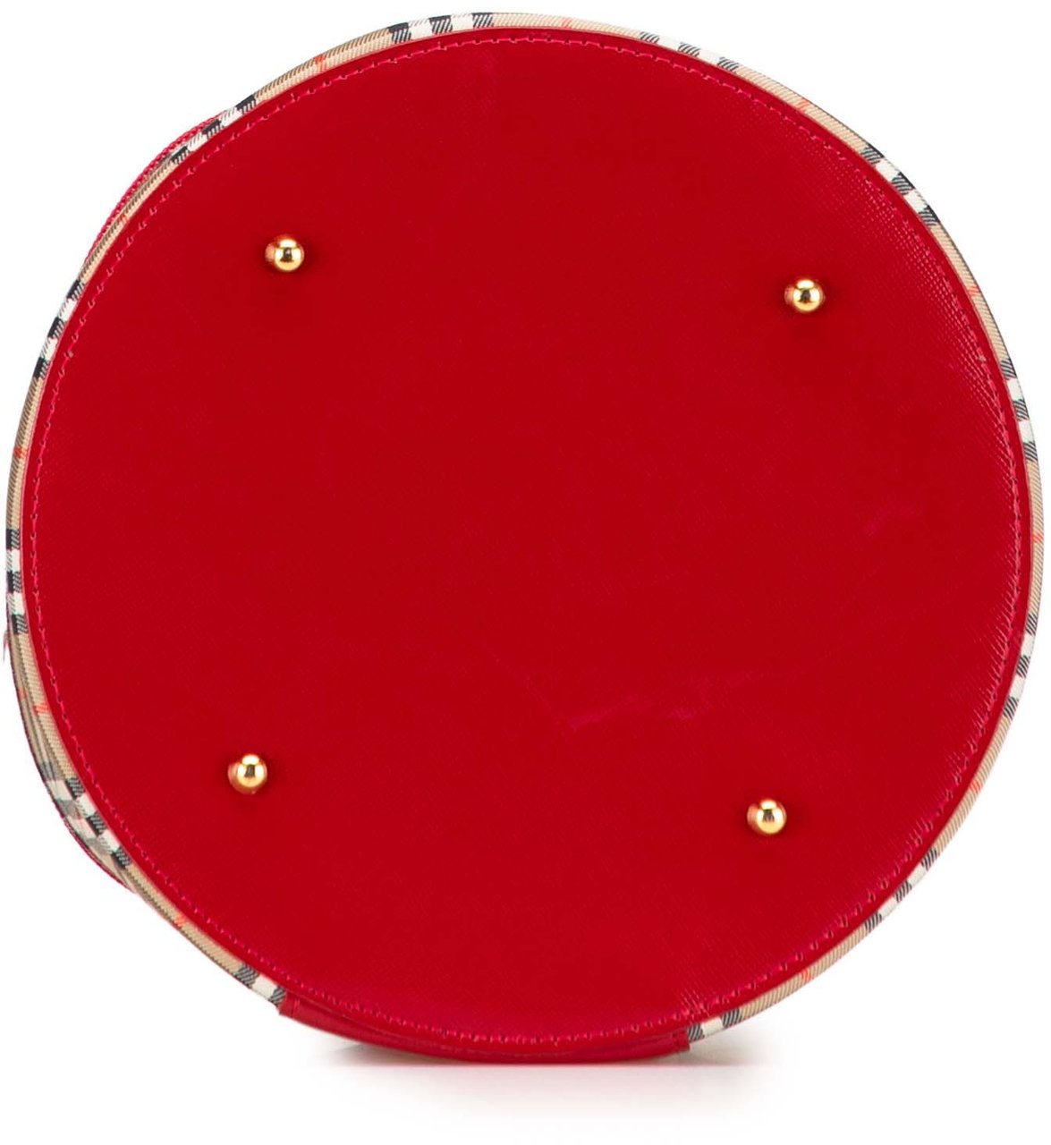 Burberry Haymarket Check Canvas Vanity Bag Bruin