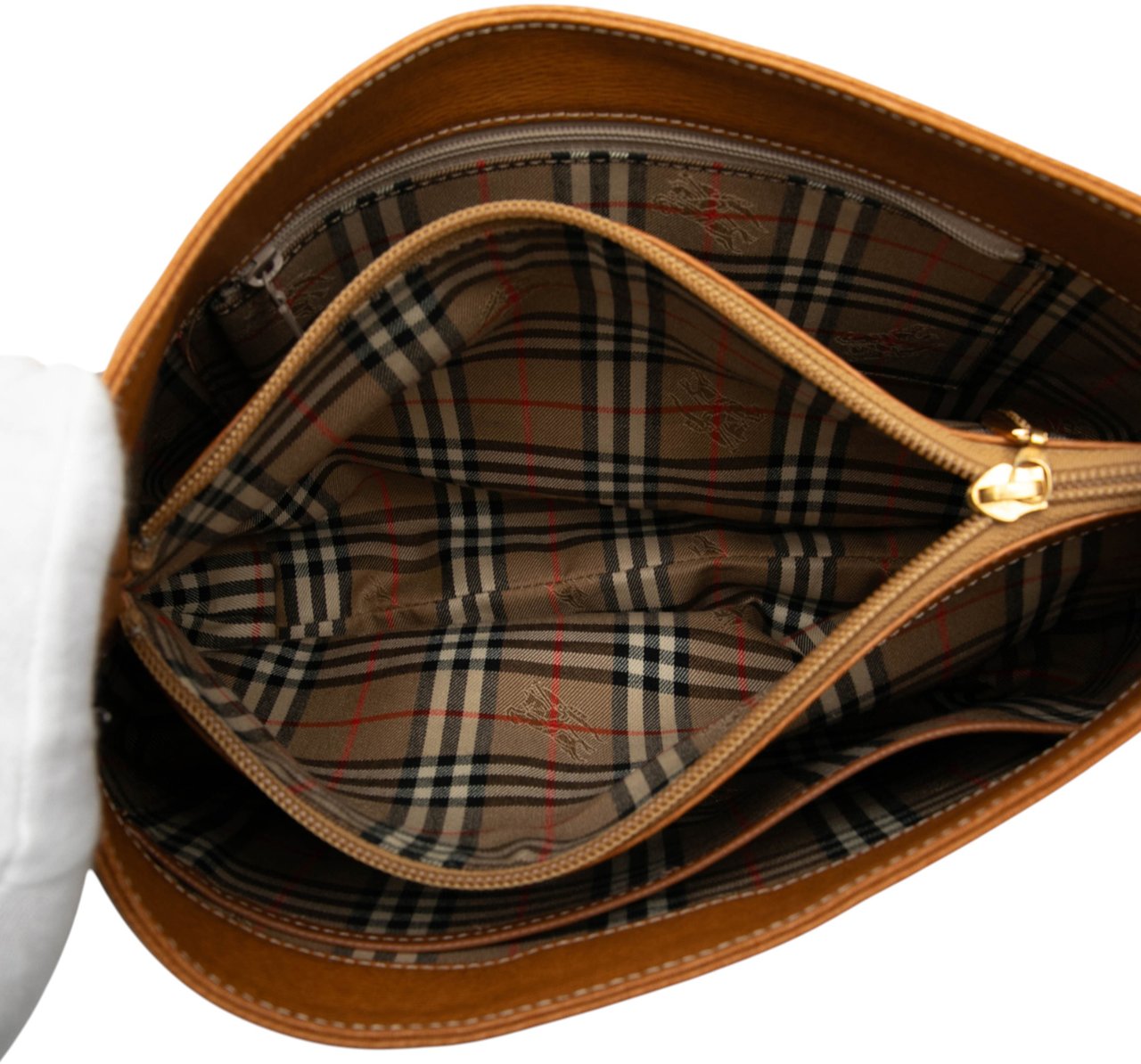 Burberry Leather Shoulder Bag Bruin