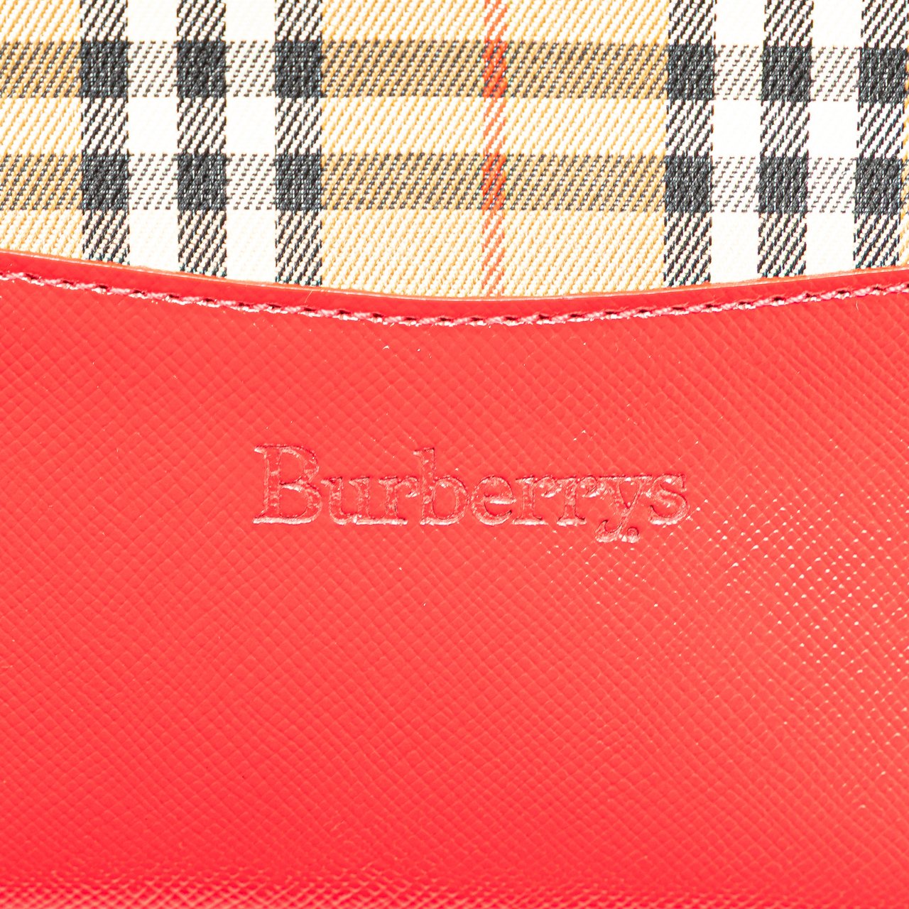 Burberry Haymarket Check Canvas Tote Bruin