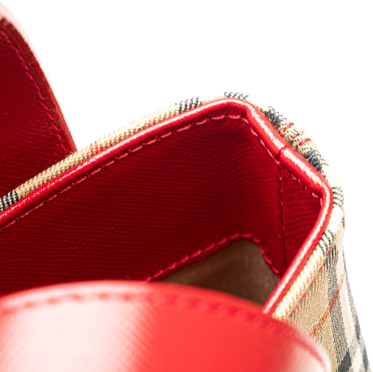 Burberry Haymarket Check Canvas Tote Bruin