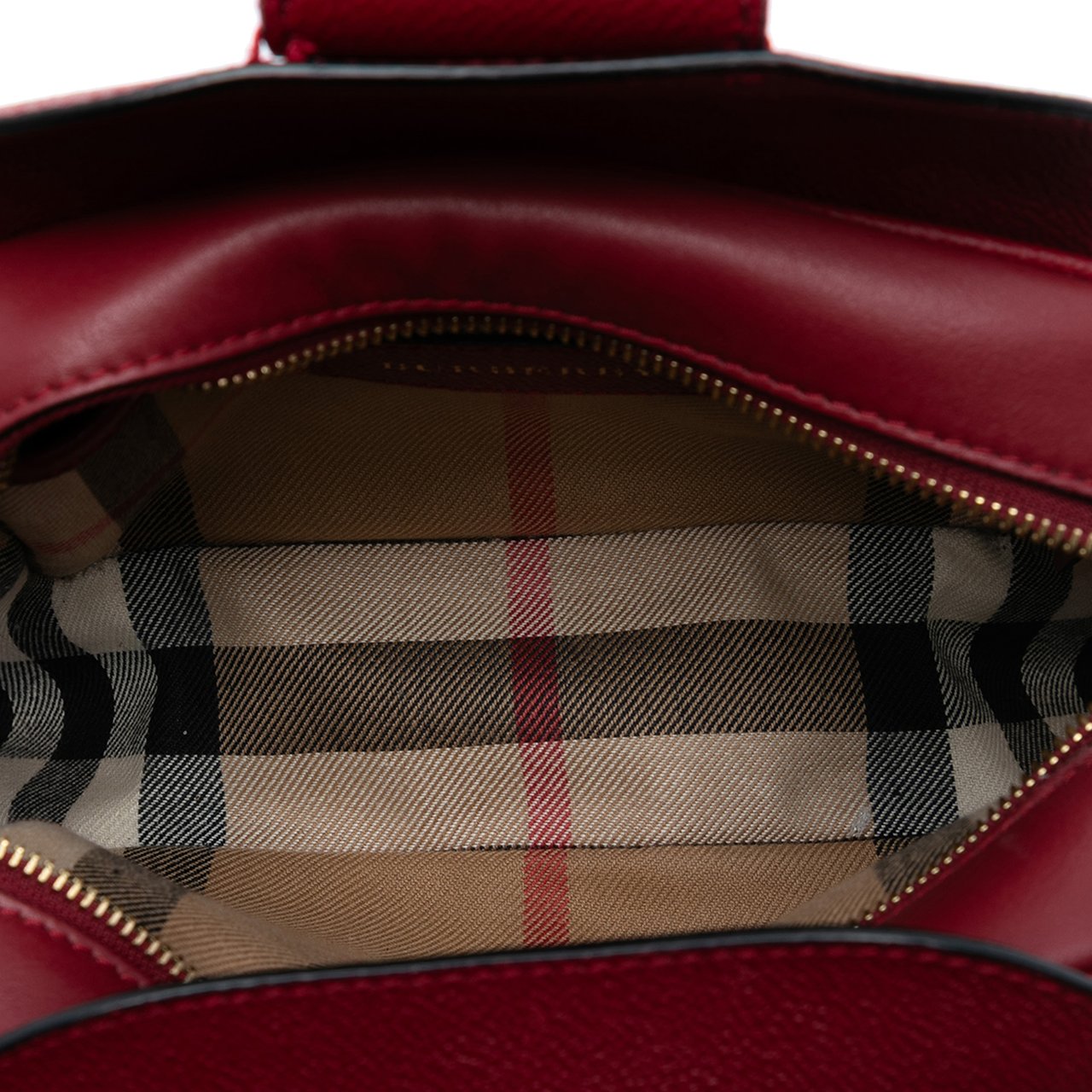 Burberry Small Soft Grained Calfskin Buckle Crossbody Rood