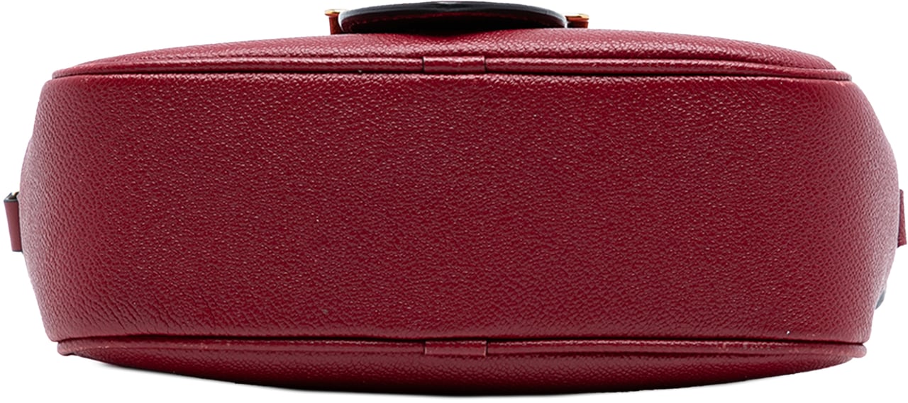 Burberry Small Soft Grained Calfskin Buckle Crossbody Rood