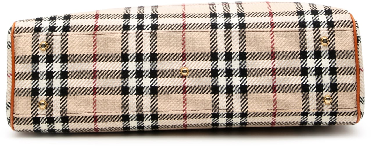 Burberry House Check Wool Tote Bruin