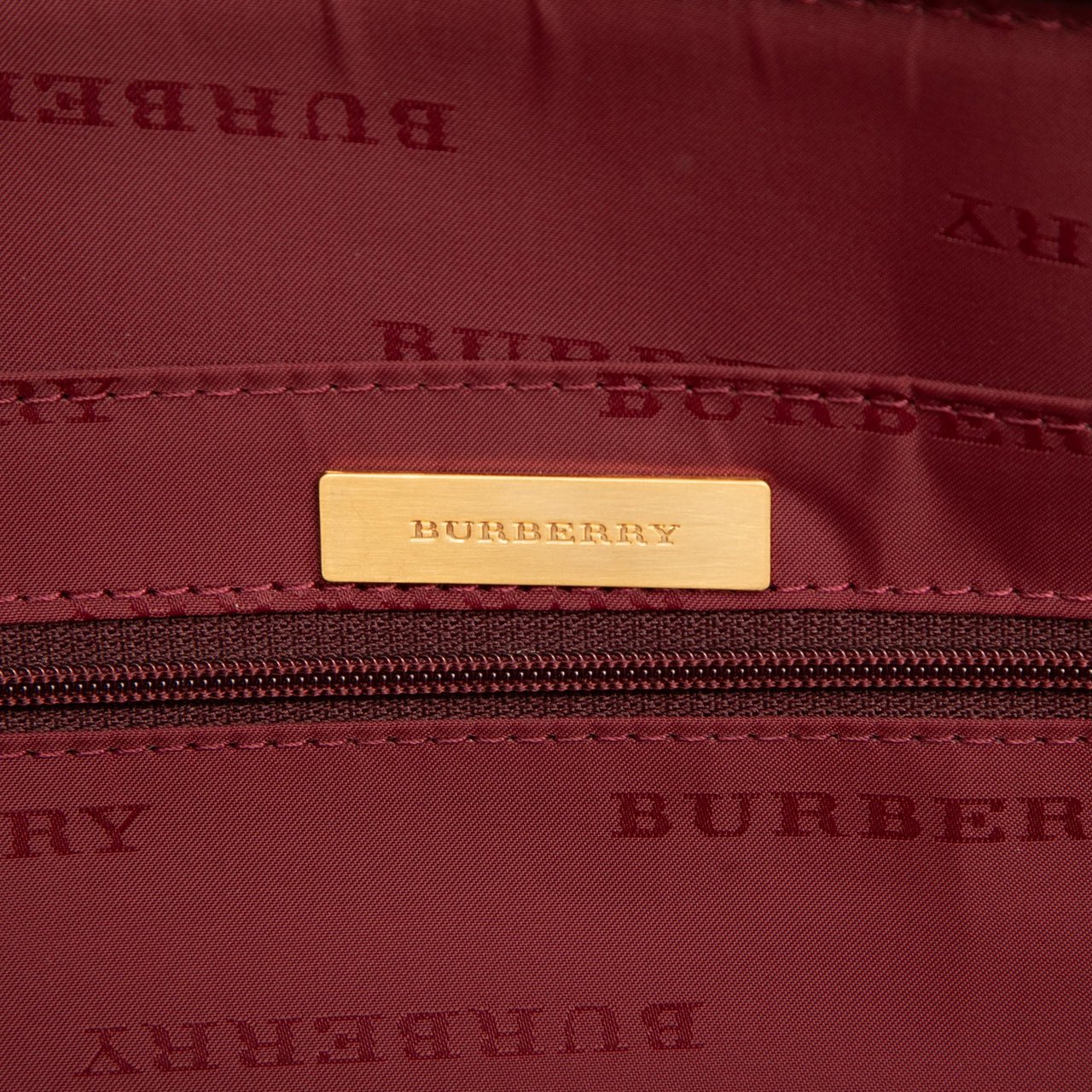 Burberry House Check Wool Tote Bruin