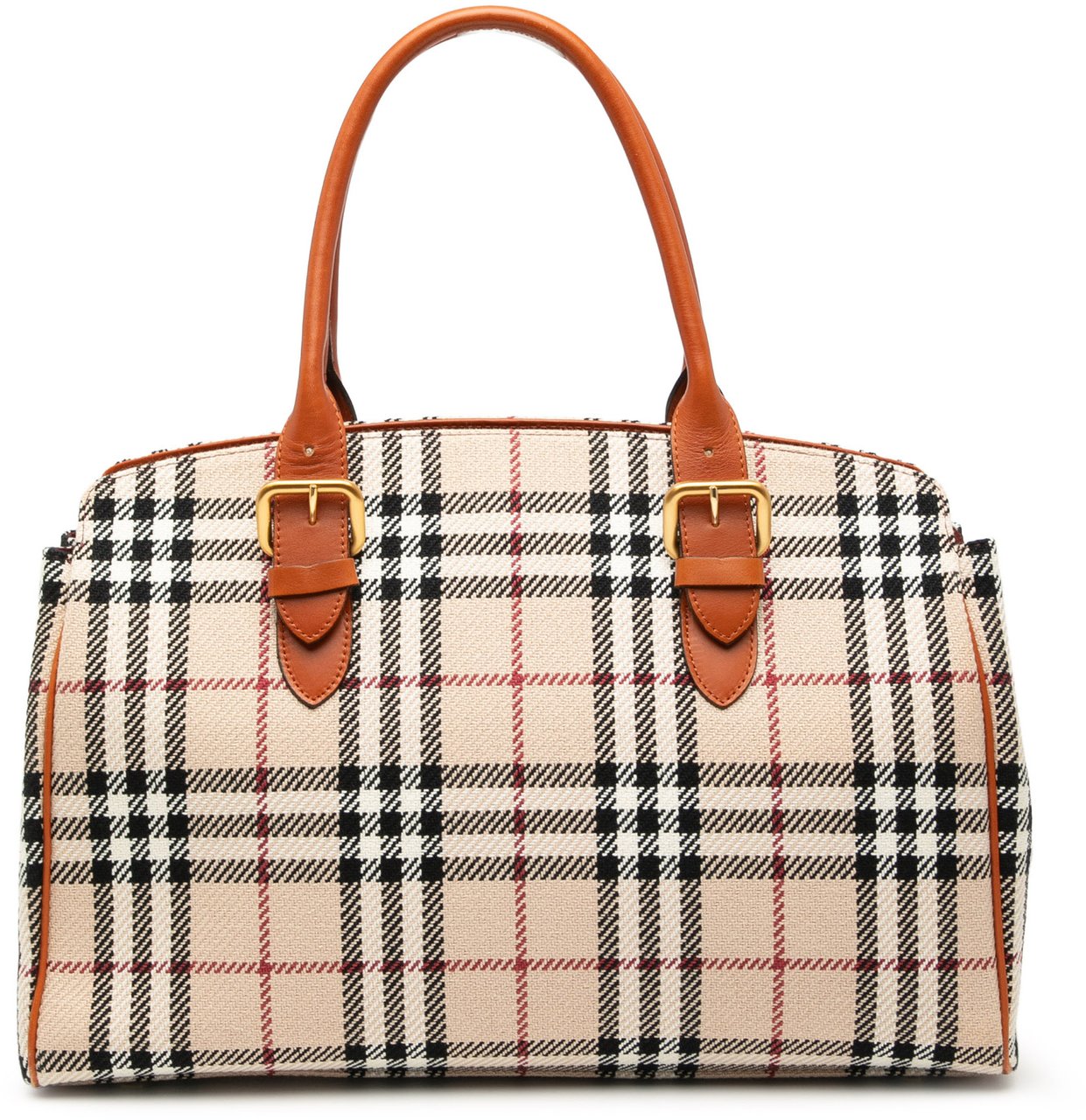Burberry House Check Wool Tote Bruin