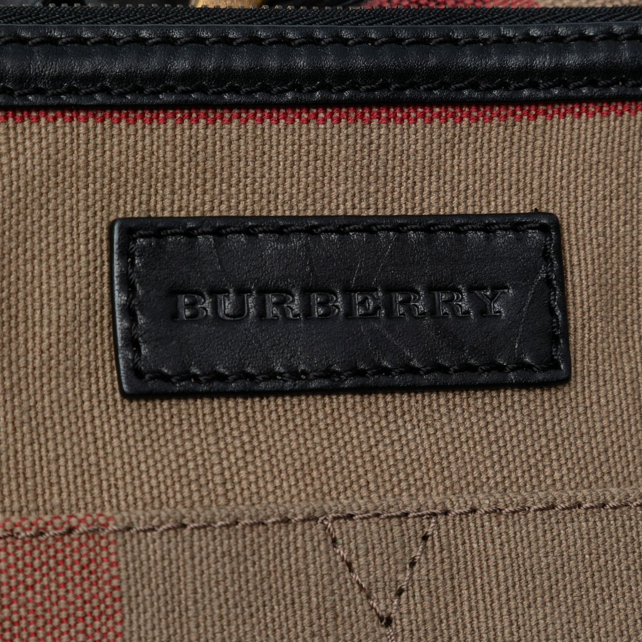 Burberry Medium Mega Check Canvas Ashby Bucket Bag Bruin