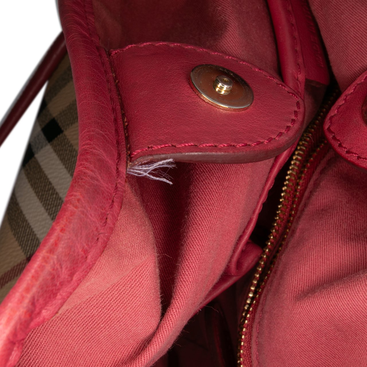Burberry Small Haymarket Check Coated Canvas Canterbury Tote Bruin